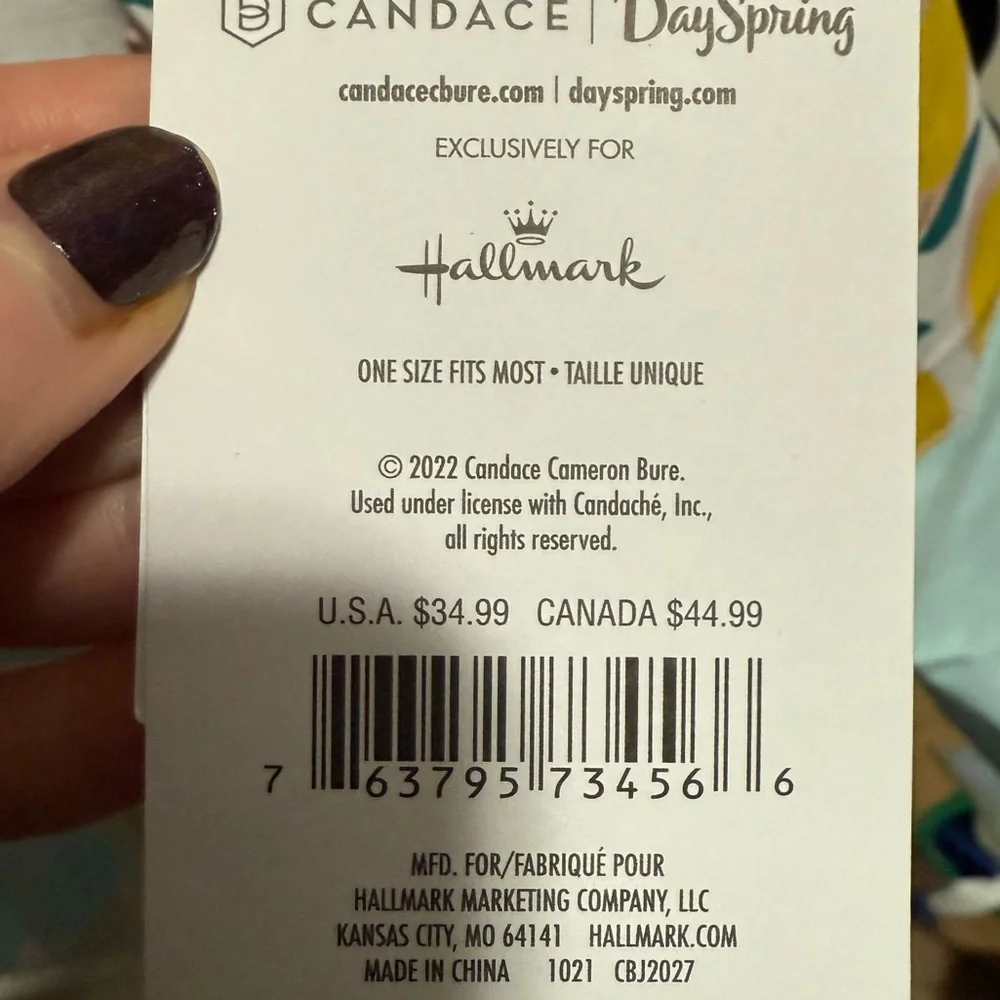 Hallmark Candace Cameron Bure Dayspring Making Memories Lemon Print Apron - Picture 4 of 5